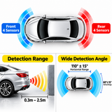 front and rear parking sensor steelmate auto